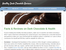 Tablet Screenshot of healthy-dark-chocolate-reviews.com
